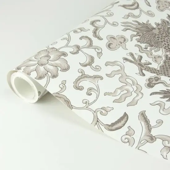 Scalamandre Gray Chien Dragon Peel & Stick Wallpaper {3}