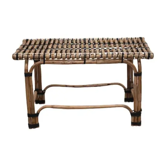 Hand-Woven Rattan Side Table {1}
