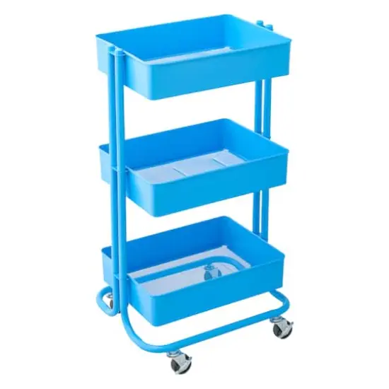 Lexington 3-Tier Rolling Cart by Simply Tidy&reg; Cerulean {7}