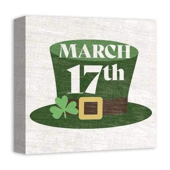 March 17th Top Hat Canvas Wall Art {5}