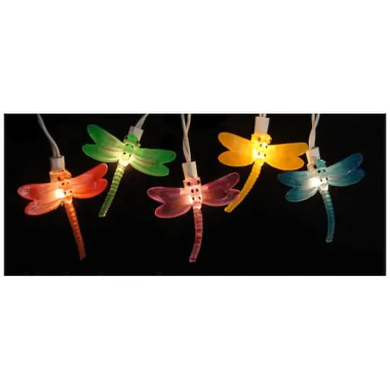 10ct. Multicolored Dragonfly Outdoor Patio Lights {3}