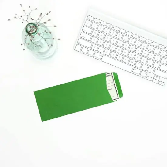 JAM Paper 4.125" x 9.5" Policy Business Colored Envelopes, 50ct. Green {5}