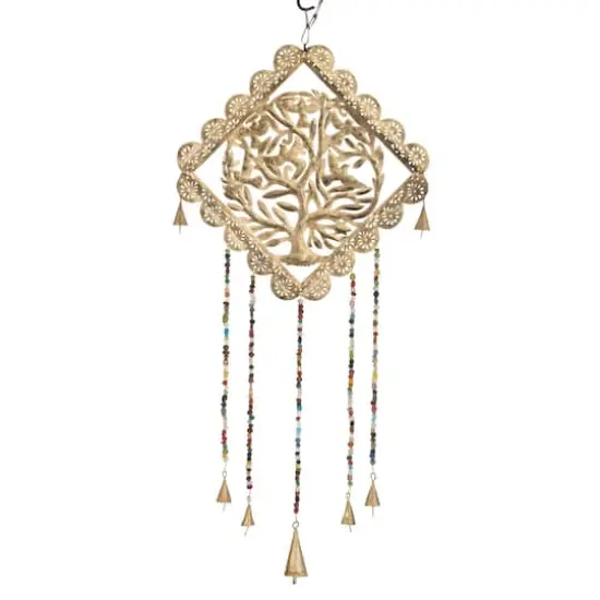 29" Gold Metal Tree Eclectic Windchime {1}