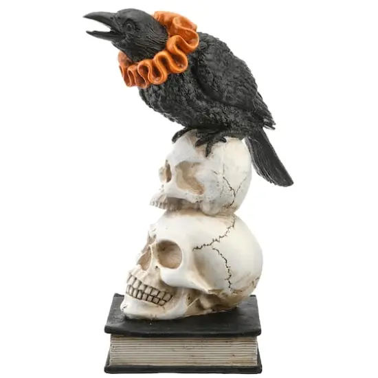 11" Crow & Skulls Halloween D&eacute;cor {7}