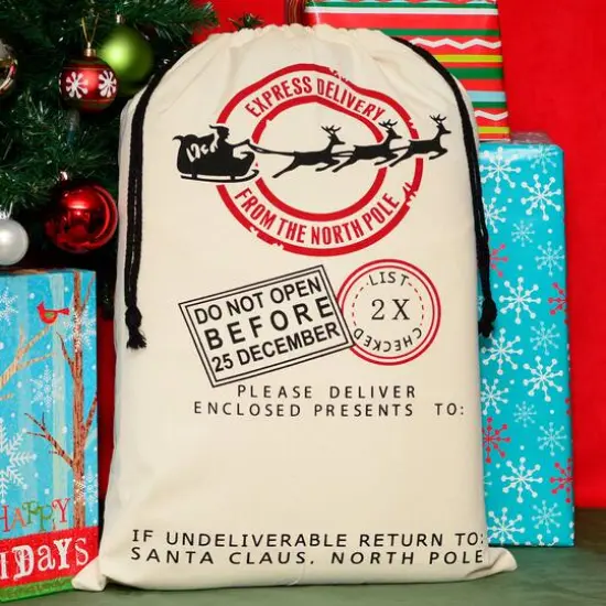 19" x 26" Express Delivery Christmas Drawstring Bag {3}