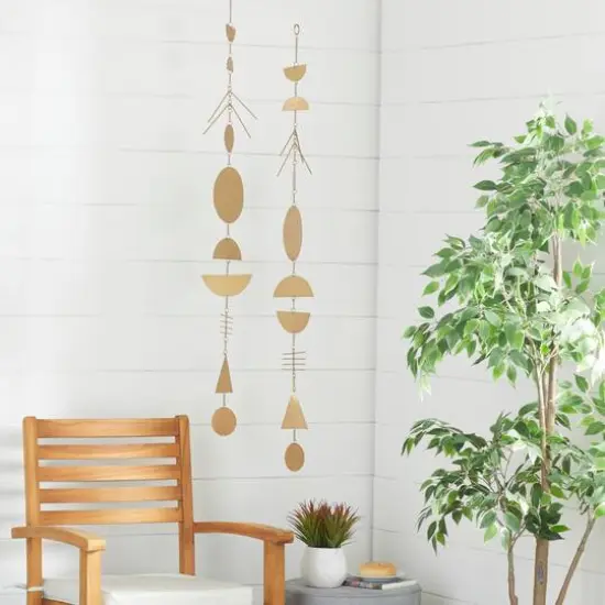 48" Gold Metal Eclectic Wind Chime, 2ct. {6}