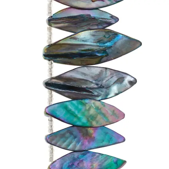 Aurora Borealis Shell Leaf Beads by Bead Landing&trade; {1}