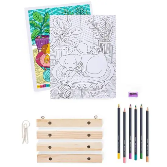 Faber-Castell&reg; Pet Parents Color By Number Wall Art Kit {4}