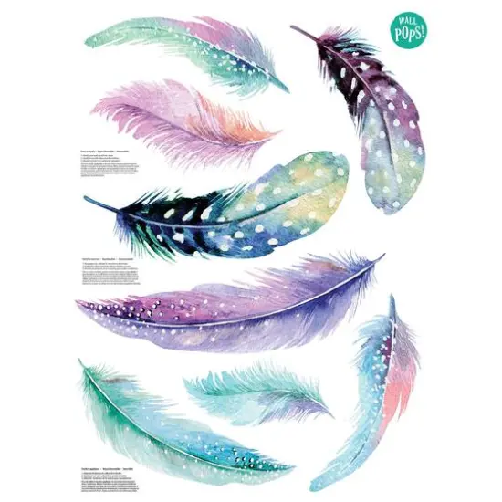WallPops Celestial Feathers Wall Art Kit {3}