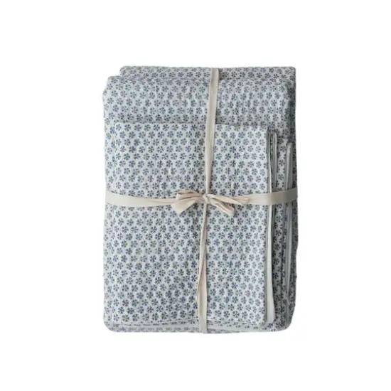 Hello Honey&reg; King-Size Blue Floral Bed Cover, 3ct. {1}