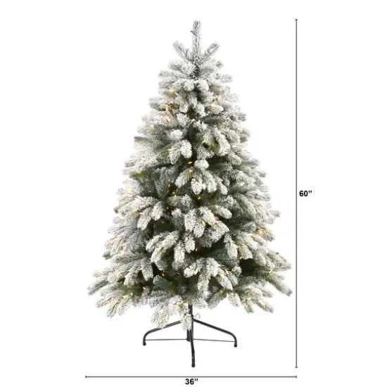 5ft. Pre-Lit South Carolina Spruce Artificial Christmas Tree, Clear LED Lights {8}
