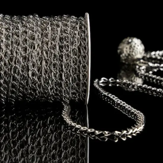 7yd. Curb Chain by Bead Landing&trade; Rhodium {3}
