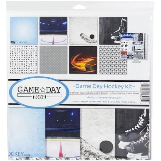 Reminisce Collection Kit 12"X12"-Game Day Hockey {1}