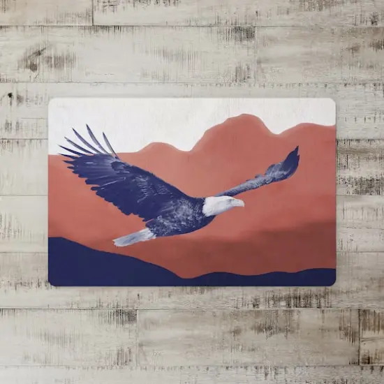 Patriotic Soaring Eagle Floor Mat {3}
