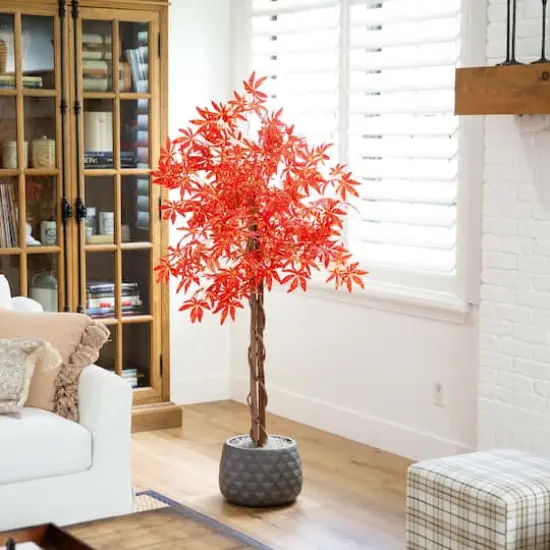 5ft. Autumn Vibrant Maple Artificial Fall Tree {3}