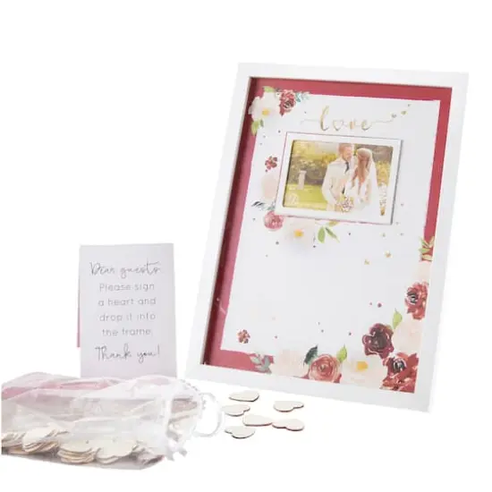Kate Aspen&reg; Burgundy Blush Wedding Guest Book Alternative {1}