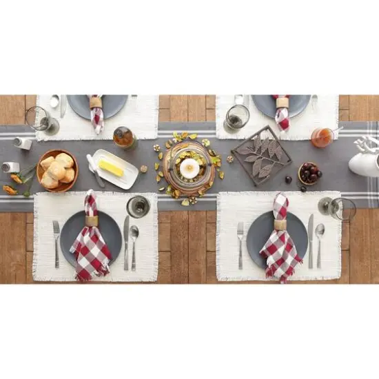 DII&reg; Basket Fringe Placemats, 4ct. Cream Sugar {7}