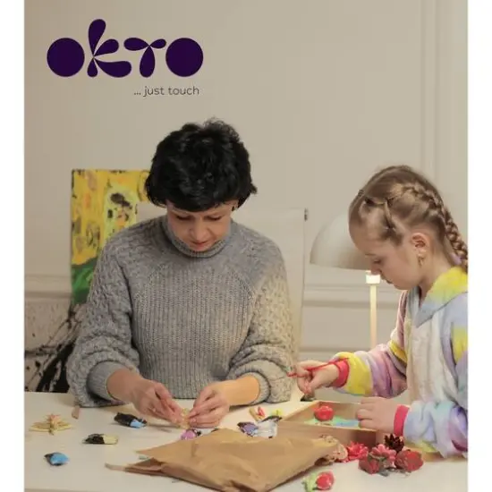 OKTO DIY Wood & Craft Passion Succulents Clay Kit {8}