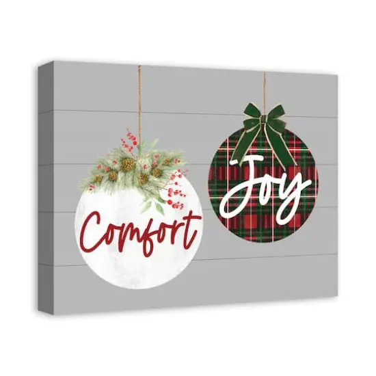Comfort and Joy Ornaments 20x16 Canvas Wall Art {3}
