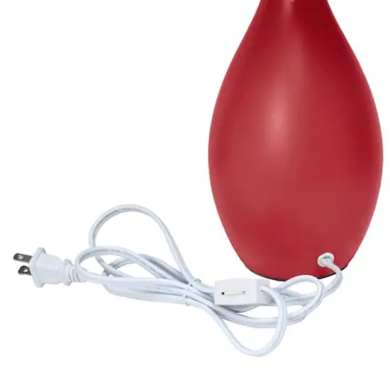 Creekwood Home Essentix 18" Ceramic Dewdrop Table Lamp Red {9}