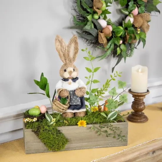 17.25" Boxed Garden Arrangement with Bunny Easter Decoration {3}
