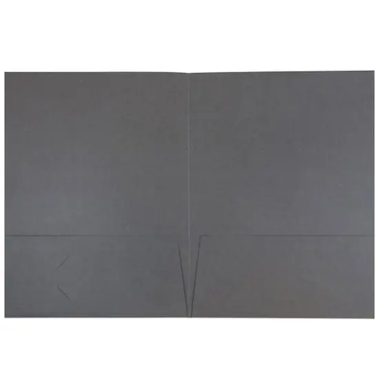 JAM Paper 2-Pocket Textured Linen Business Folders, 100ct. Gray {4}