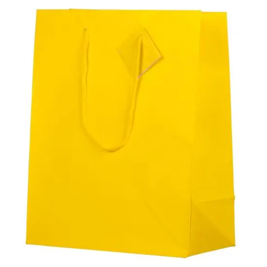 JAM Paper Large Matte Gift Bag, 3ct. Yellow {5}