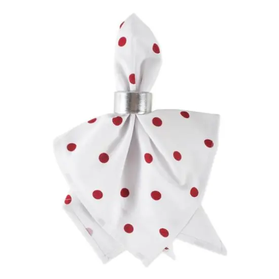 DII&reg; Polka Dot Napkins, 4ct. White and Red {7}