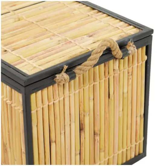 Light Brown Rattan Handmade Nesting Trunk Set of 3 25", 21", 18" {4}