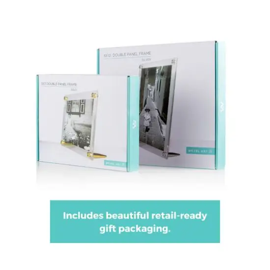 Wexel Art Clear Acrylic Tabletop Floating Picture Frame with Graphite Hardware {6}