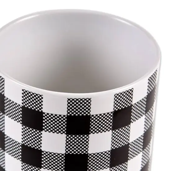 DII&reg; Buffalo Check Ceramic Canister Set Black and White {5}