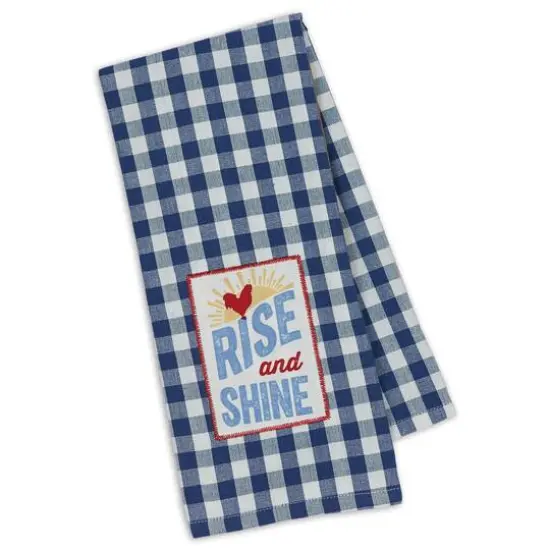 DII&reg; Rise & Shine Embroidered Dishtowel Set {4}
