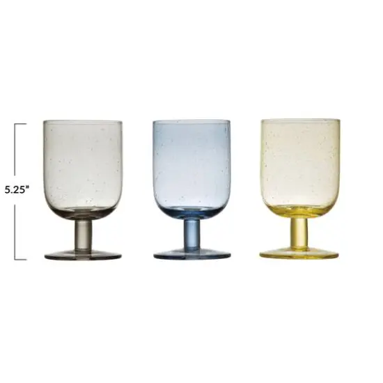 Hello Honey&reg; 5" Stemmed Bubble Wine Glasses, 3ct. {3}