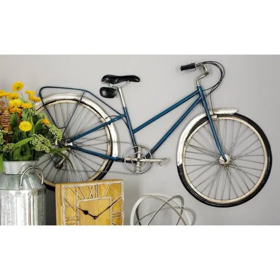Blue Bicycle Metal Vintage Wall D&eacute;cor {7}