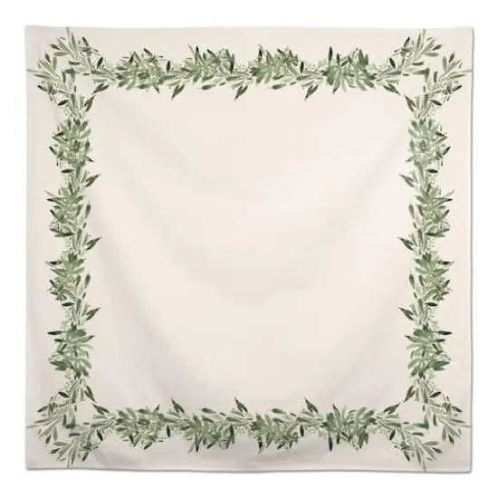 58" Watercolor Leaf Garland Tablecloth {1}