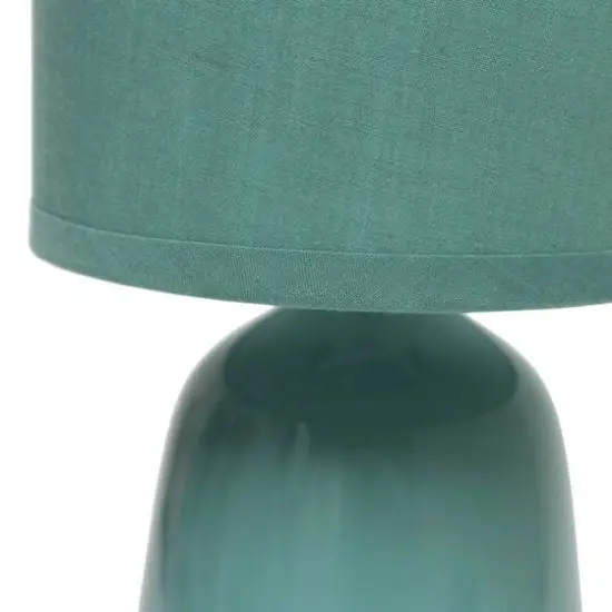 Simple Designs 10" Thimble Base Ceramic Table Lamp Seafoam Green {7}