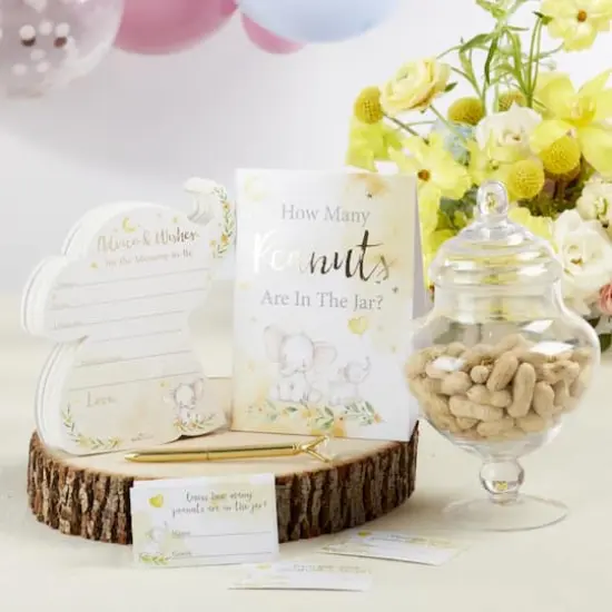 Kate Aspen&reg; Elephant Advice Card & Baby Shower Game Set {3}