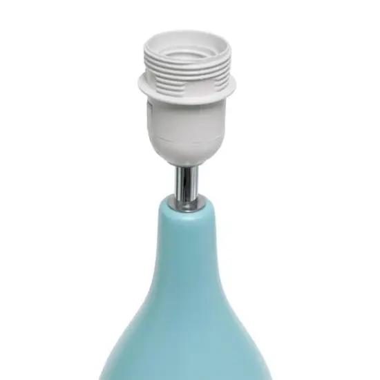Creekwood Home Essentix 18" Ceramic Dewdrop Table Lamp Blue {7}