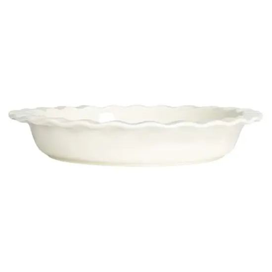 Hello Honey&reg; White 11.25" Round Stoneware Pie Dish {9}