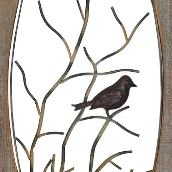 36" Brown Wood Rustic Birds Wall Decor, 2ct. {4}