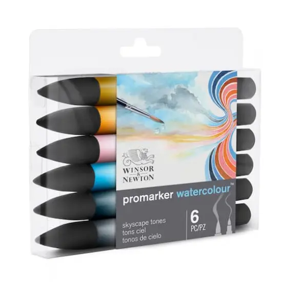 Winsor & Newton® ProMarker™ Sky Tones 6 Watercolor Marker Set {3}