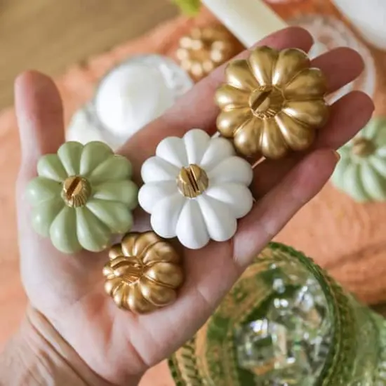 Kate Aspen&reg; Mini Green Pumpkin Place Card Holder Set {5}