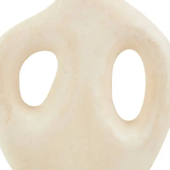 17" Beige Paper Mache Abstract Double Handle Vase {7}