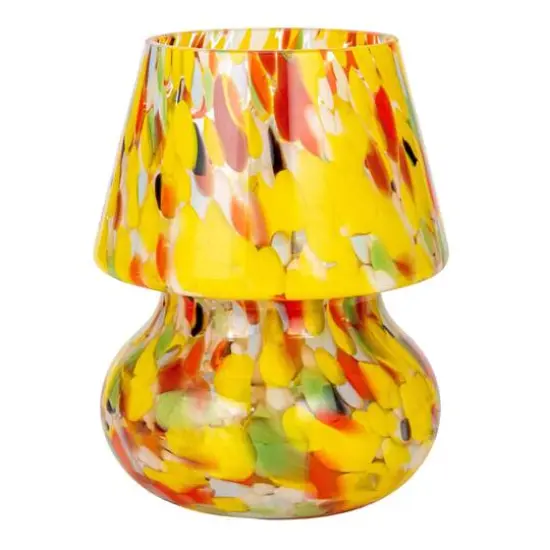 Hello Honey® 7.5" Multicolor Round Blown Glass Table Lamp with Inline Switch {11}