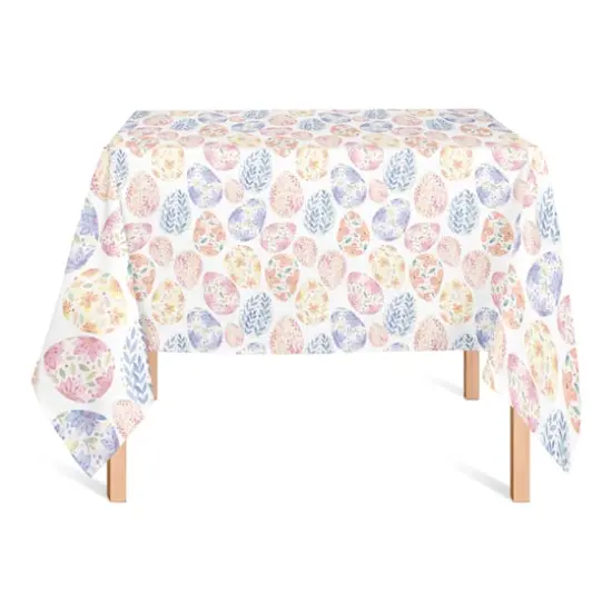 Colorful Floral Easter Eggs 58" x 58" Tablecloth {3}