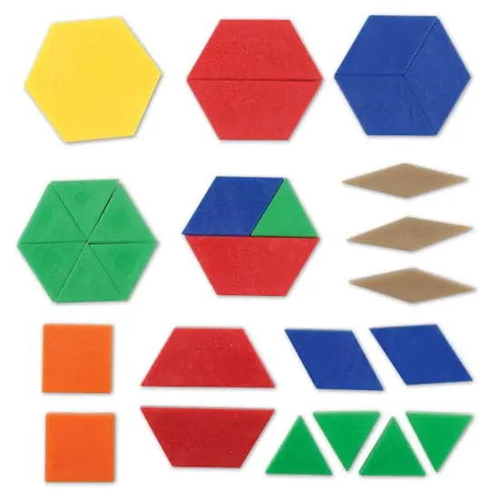 Learning Resources .5cm Plastic Pattern Blocks, 250ct. {1}