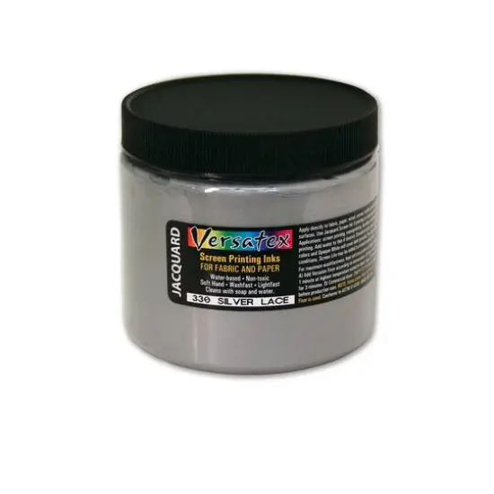 Jacquard Versatex Screen Printing Ink, 16oz. 330 Silver Lace {1}