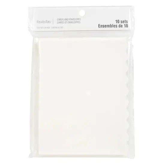Scalloped Folded Cards & Envelopes by Recollections&trade;, 4.25" x 5.5" Ivory {1}