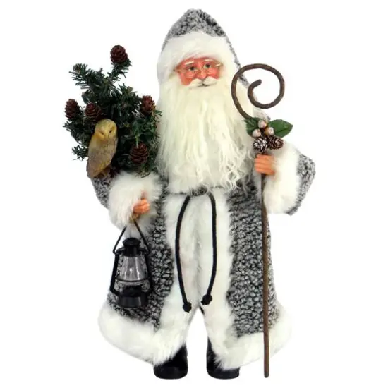 Santa's Workshop 15" Santa & Owl {1}