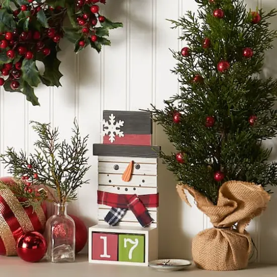 DII&reg; Square Snowman Tabletop Block Calendar {4}